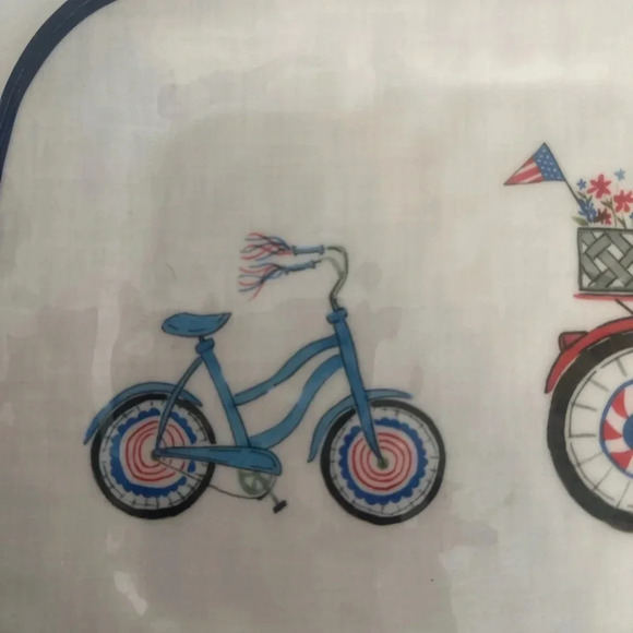 SUR LA TABLE Serving Platter Bicycles Red‎ White Blue. - Picture 6 of 7